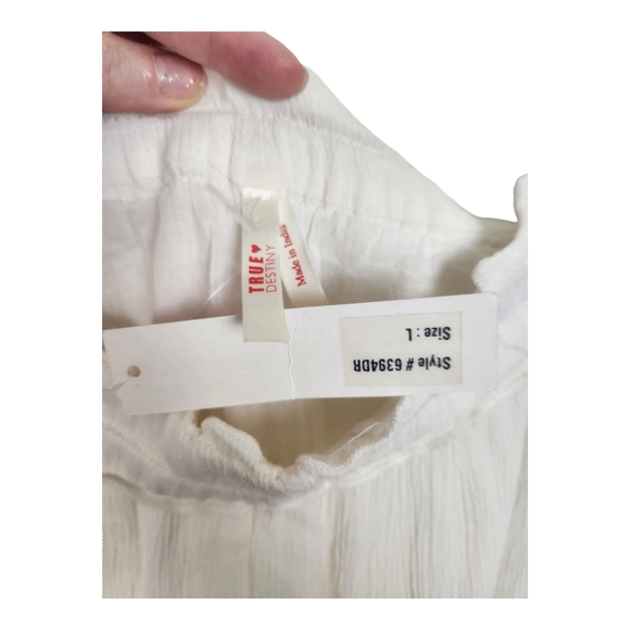 True Destiny Boho Colorful Tasseled Off the Shoulder Mini Dress Rayon Size Large - Picture 5 of 8